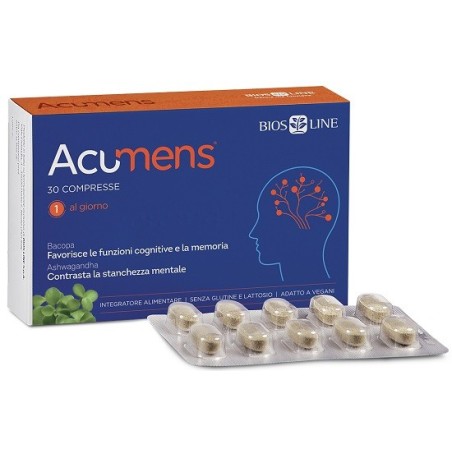 Bios Line Acumens Integratore per memoria e funzioni cognitive 30 compresse Bios Line Acumens Integratore per memoria e funzioni cognitive 30 compresse
