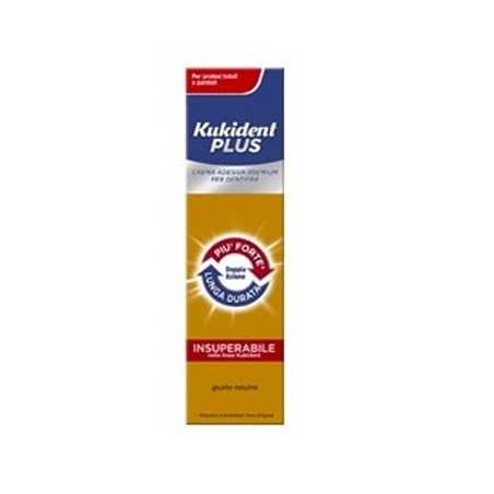 Kukident Doppia Azione crema adesiva per dentiera lunga tenuta 40g Kukident Doppia Azione crema adesiva per dentiera lunga tenuta 40g