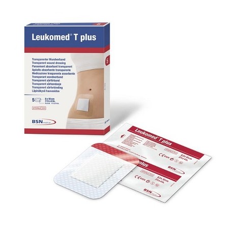 BSN medical Leukomed T Plus medicazione posto operatoria trasparente impermeabile 8 x 10 cm