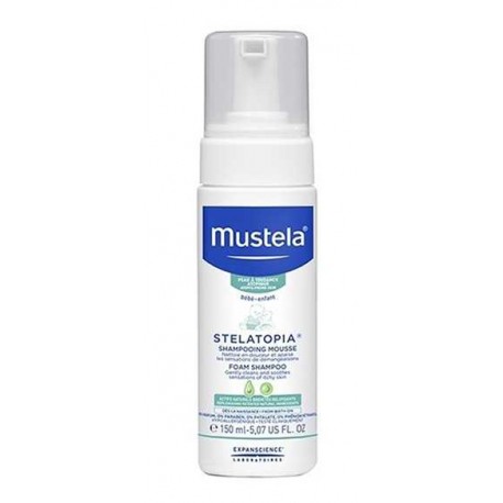 Mustela Stelatopia Shampoo Mousse per pelle atopica di neonati e bambini 150 ml