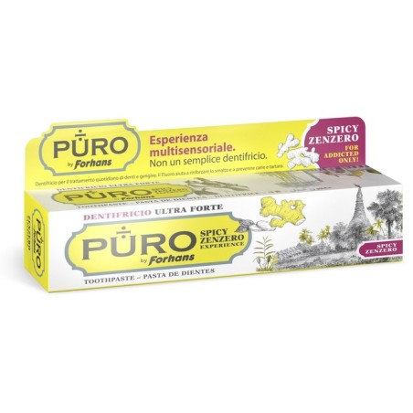 Forhans Puro Spicy Zenzero dentifricio ultra forte rinforzante speziato 75 ml Forhans Puro Spicy Zenzero dentifricio ultra forte rinforzante speziato 75 ml