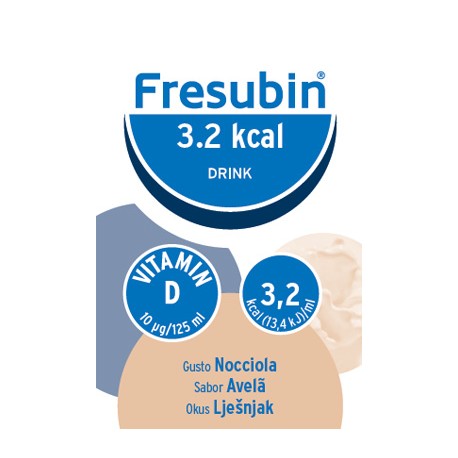 Fresenius 3,2 Kcal Drink gusto nocciola per pazienti a rischio malnutrizione 4 x 125 ml