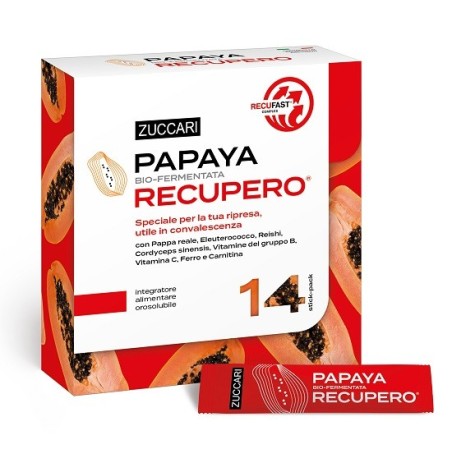 Zuccari Papaya Recupero integratore per debolezza spossatezza convalescenza 14 stick Zuccari Papaya Recupero integratore per debolezza spossatezza convalescenza 14 stick