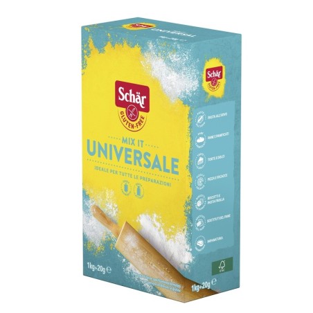 Schar Mix It Farina universale adatta a qualsiasi ricetta senza glutine e lattosio 1 kg + 20 g Schar Mix It Farina universale adatta a qualsiasi ricetta senza glutine e lattosio 1 kg + 20 g