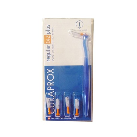 Curaprox Regular 14Z Plus spazzolino per spazi interdentali aperti 5 scovolini + supporto