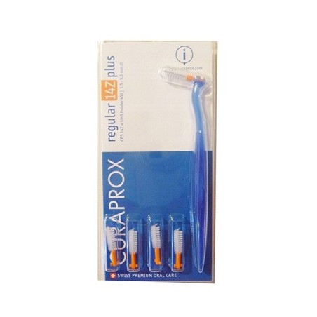 Curaprox Regular 14Z Plus spazzolino per spazi interdentali aperti 5 scovolini + supporto Curaprox Regular 14Z Plus spazzolino per spazi interdentali aperti 5 scovolini + supporto