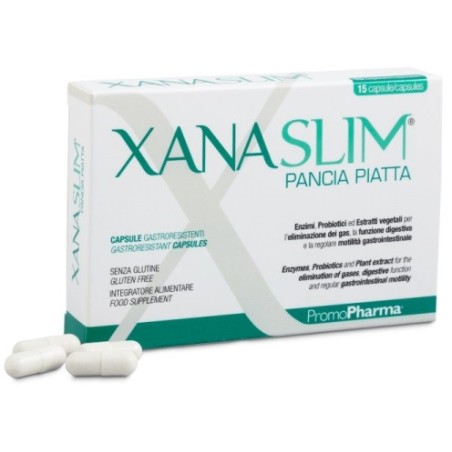 Xanaslim Pancia Piatta integratore per motilità e gas intestinali 15 capsule gastroresistenti Xanaslim Pancia Piatta integratore per motilità e gas intestinali 15 capsule gastroresistenti