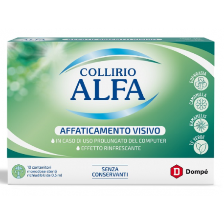 Alfa Natura Gocce Oculari Rinfrescanti e Lenitive 10 Flaconcini Monodose