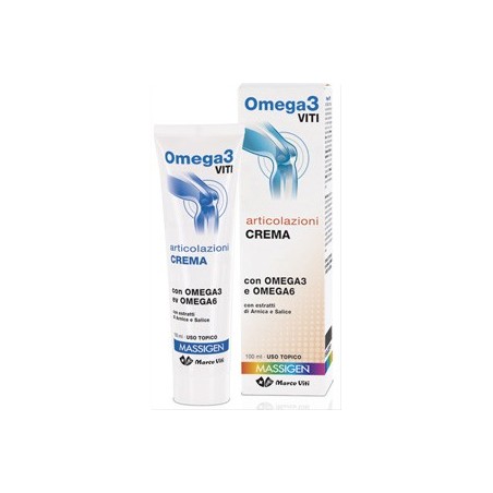 Massigen Omega 3 Viti Crema Articolazioni per dolori e rigidità articolari 100 ml Massigen Omega 3 Viti Crema Articolazioni per dolori e rigidità articolari 100 ml