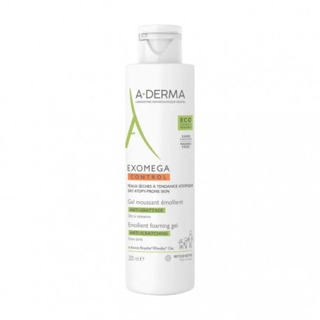 A-Derma Exomega Control Gel Detergente per pelle secca 200ml