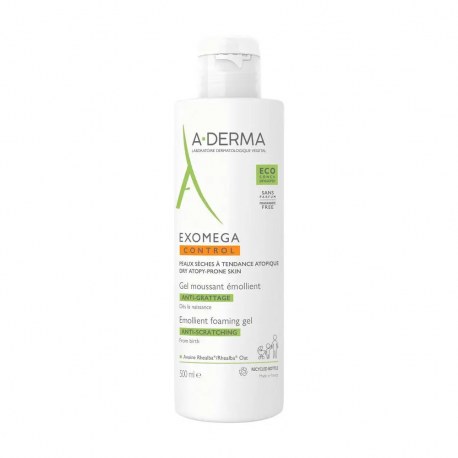 A-Derma Exomega Control Gel Detergente per pelle secca 500ml