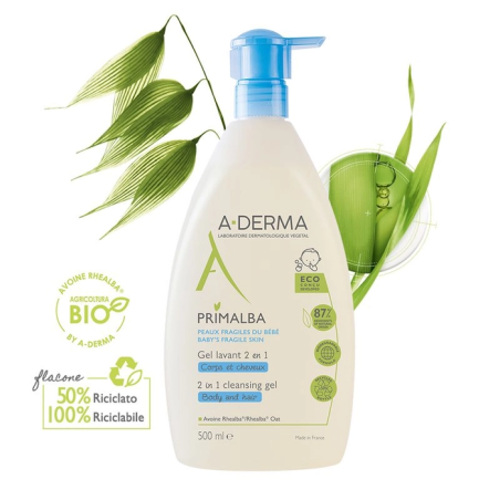 A-Derma Primalba Gel Detergente 2in1 Corpo e Capelli 500ml A-Derma Primalba Gel Detergente 2in1 Corpo e Capelli 500ml