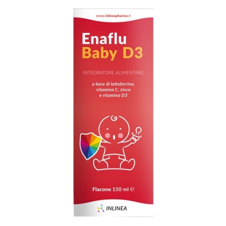 Inlinea Enaflu Baby D3 integratore per difese immunitarie dei bambini soluzione orale 150 ml Inlinea Enaflu Baby D3 integratore per difese immunitarie dei bambini soluzione orale 150 ml