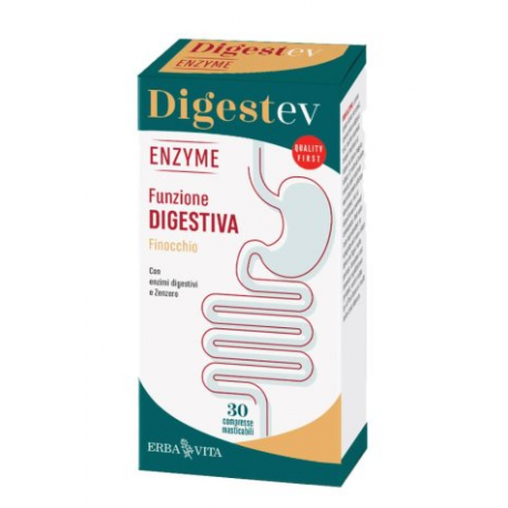 Erba Vita Digest EV integratore digestivo naturale 30 tavolette