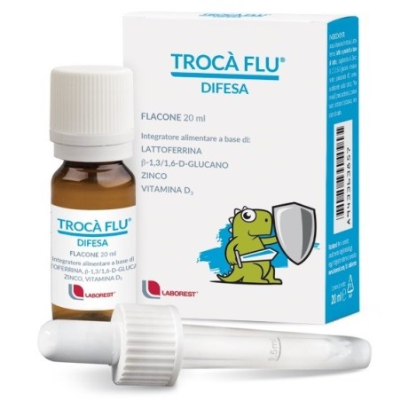 Uriach Trocà Flu Difesa integratore per difese immunitarie e ossa dei bambini 20 ml Uriach Trocà Flu Difesa integratore per difese immunitarie e ossa dei bambini 20 ml