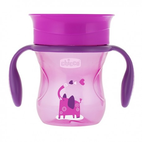 Chicco Tazza Perfect 360 Rosa per familiarizzare con i bicchieri per bambini dai 12 mesi