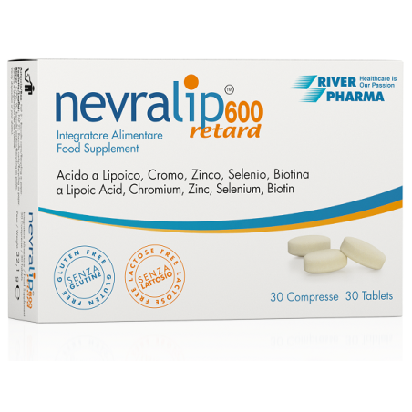 River Pharma Nevralip 600 Retard integratore antiossidante 30 compresse River Pharma Nevralip 600 Retard integratore antiossidante 30 compresse