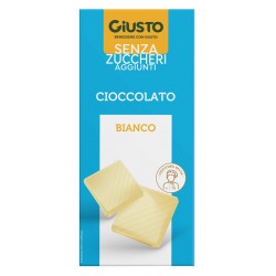 Giusto Senza Zucchero Tavoletta di cioccolato bianco senza glutine 85