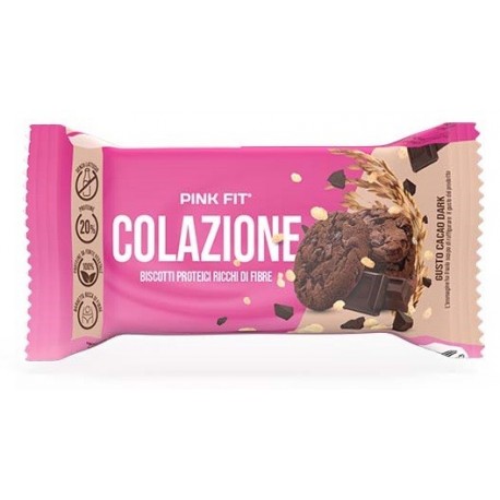 Pink Fit Colazione - Biscotti proteici al gusto di cioccolato fondente 30 g