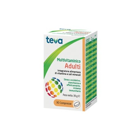 Teva Multivitaminico Adulti integratore per uomo e donna 30 compresse Teva Multivitaminico Adulti integratore per uomo e donna 30 compresse