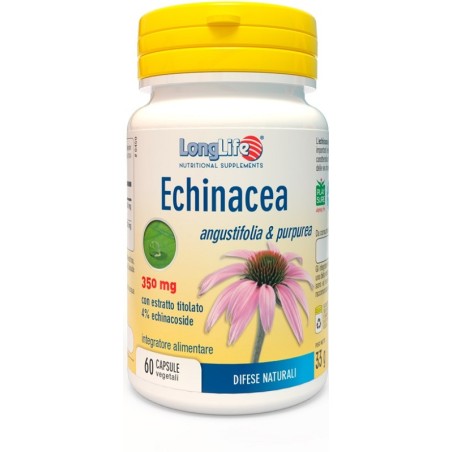 LongLife Echinacea 350 mg integratore per favorire le difese naturali 60 capsule vegetali LongLife Echinacea 350 mg integratore per favorire le difese naturali 60 capsule vegetali