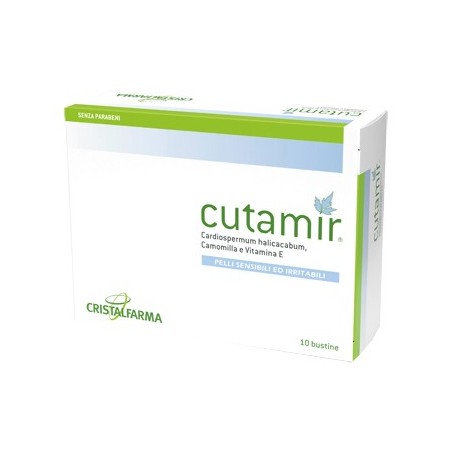 Cristalfarma Cutamir Crema naturale per pelli sensibili delicate 10 bustine da 5 ml Cristalfarma Cutamir Crema naturale per pelli sensibili delicate 10 bustine da 5 ml