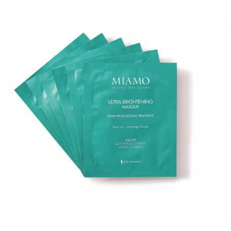 Miamo Ultra Brightening Masque - Maschera viso schiarente e uniformante 6 buste da 10 ml