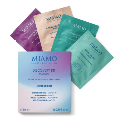 Miamo Discovery Box Maschere in crema limited edition 4 buste da 10 ml Miamo Discovery Box Maschere in crema limited edition 4 buste da 10 ml