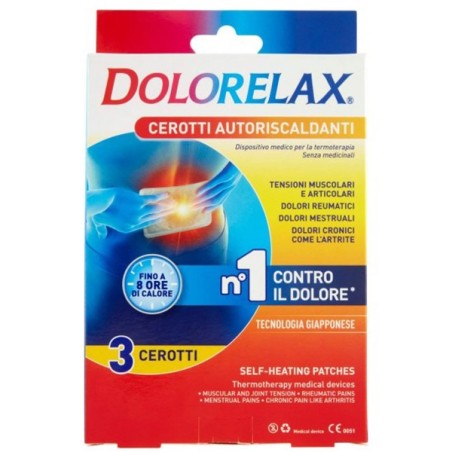 Dolorelax Cerotti riscaldanti per tensioni articolari e muscolari 3 pezzi Dolorelax Cerotti riscaldanti per tensioni articolari e muscolari 3 pezzi