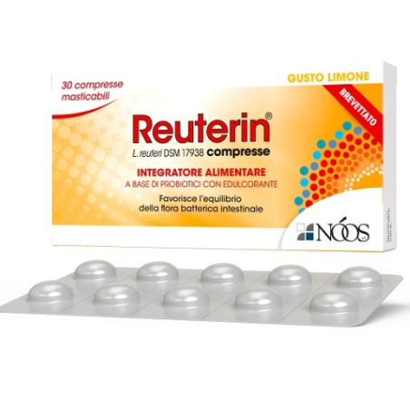 Reuterin fermenti lattici 20 compresse al gusto limone Reuterin fermenti lattici 20 compresse al gusto limone