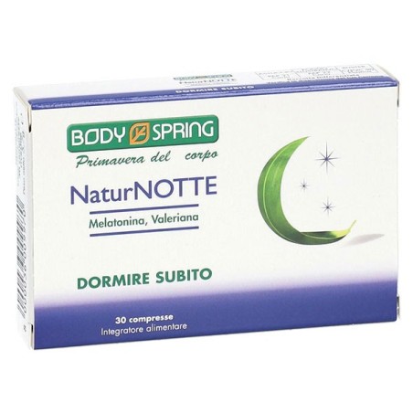 Body Spring NaturNotte integratore melatonina e valeriana 30 compresse Body Spring NaturNotte integratore melatonina e valeriana 30 compresse