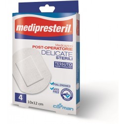 Medipresteril Medicazioni Post-Operatorie Delicate 4 pezzi 10x12cm