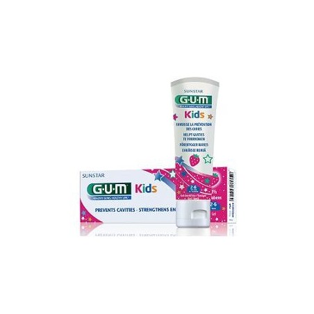 Gum Kids Dentifricio in gel per bambini da 2 a 6 anni gusto fragola 50 ml Gum Kids Dentifricio in gel per bambini da 2 a 6 anni gusto fragola 50 ml