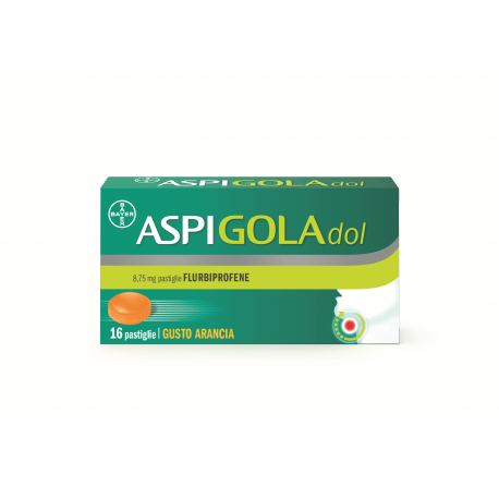 Aspigoladol 8,75 mg 16 pastiglie gusto arancia flurbiprofene