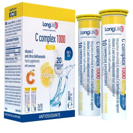 LongLife C Complex 1000 Fizz Integratore di Vitamina C 20 compresse effervescenti