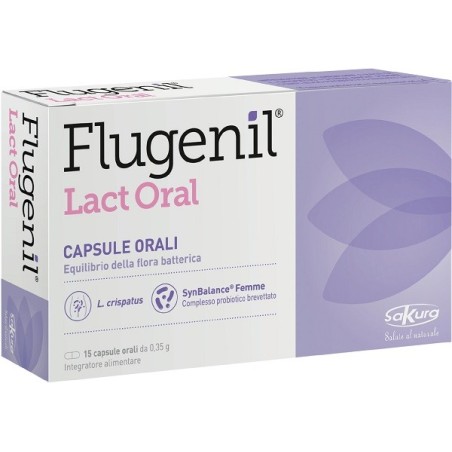 Flugenil Lact Oral integratore probiotico per benessere intestinale 15 capsule Flugenil Lact Oral integratore probiotico per benessere intestinale 15 capsule