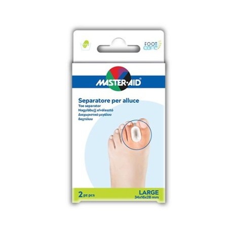 Master-Aid Footcare Separatore in gel per alluce valgo 2 pezzi taglia large Master-Aid Footcare Separatore in gel per alluce valgo 2 pezzi taglia large
