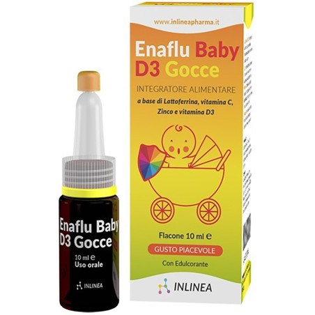 Inlinea Enaflu Baby D3 integratore per difese immunitarie dei bambini 10 ml Inlinea Enaflu Baby D3 integratore per difese immunitarie dei bambini 10 ml