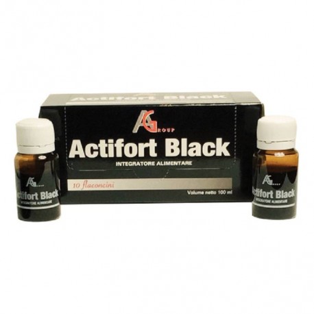 Actifort Black integratore per stanchezza fisica e mentale 10 flaconcini 