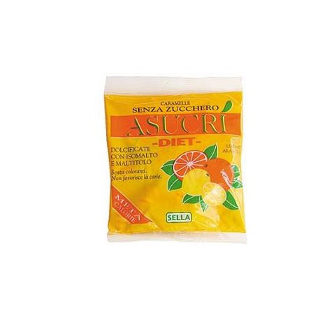 Sella Asucri Diet Caramelle senza zucchero con isomalto e maltitolo gusto arancia limone 40 g
