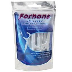 Forhans Floss Picks Archetti di filo interdentale con punta stuzzicadenti 36 pezzi