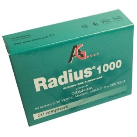 Radius 1000 integratore drenante 20 compresse Radius 1000 integratore drenante 20 compresse