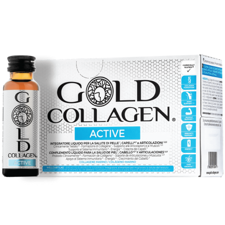 Gold Collagen Active Integratore pelle capelli e ossa 10 flaconcini 