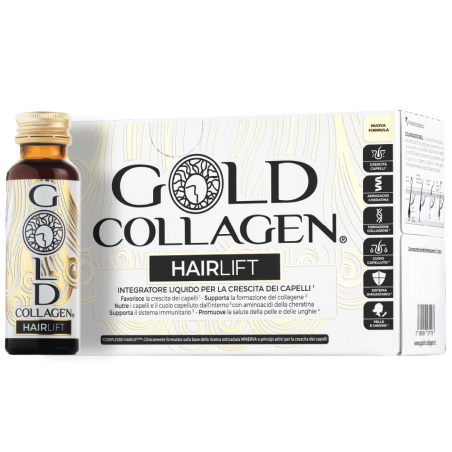 Gold Collagen Hairlift Integratore pe la crescita dei capelli 10 flaconcini Gold Collagen Hairlift Integratore pe la crescita dei capelli 10 flaconcini