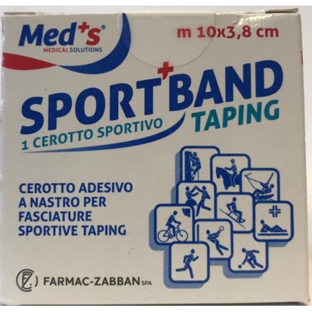 Med's Sport Band Cerotto sportivo per taping in tela bianca 1000 x 3,8 cm Med's Sport Band Cerotto sportivo per taping in tela bianca 1000 x 3,8 cm