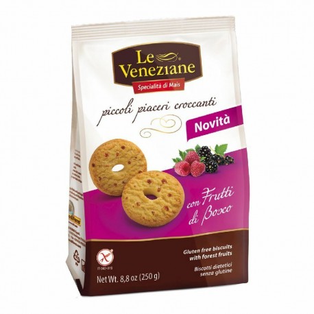 Le Veneziane Biscotti con Frutti di Bosco Senza Glutine 250g