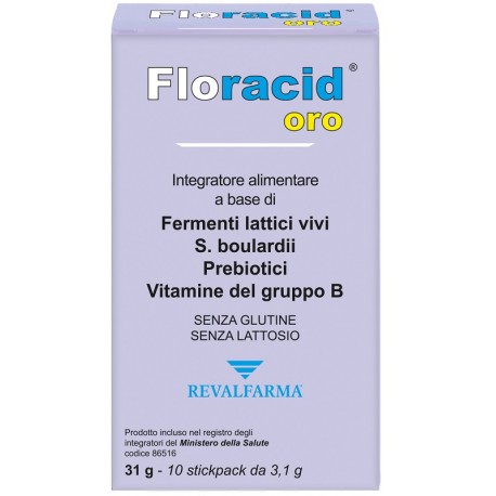 Revalfarma Floracid Oro integratore orosolubile per flora intestinale 10 stickpack