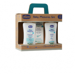 Chicco Baby Moments Set Shampoo 200 ml + Bagnoschiuma 200 ml + Pasta protettiva 100 ml