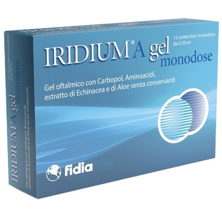 Iridium A Gel oculare lubrificante protettivo monodose 15 oftioli Iridium A Gel oculare lubrificante protettivo monodose 15 oftioli