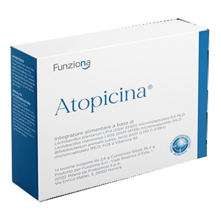 Funziona Atopicina integratore intestinale con fermenti lattici 14 bustine Funziona Atopicina integratore intestinale con fermenti lattici 14 bustine